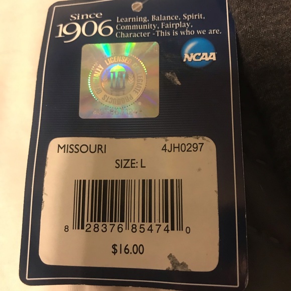 NCAA brand, Missouri Tigers 3/4 sleeve size L - Picture 2 of 2